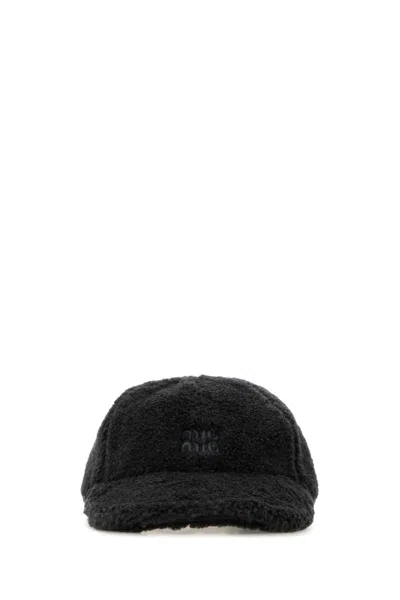 MIU MIU GREY CHARCOAL PILE BASEBALL CAP