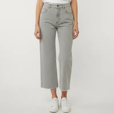 Pre-owned Miu Miu Grey Denim Straight Fit Jeans S/waist 28.5" In Gray
