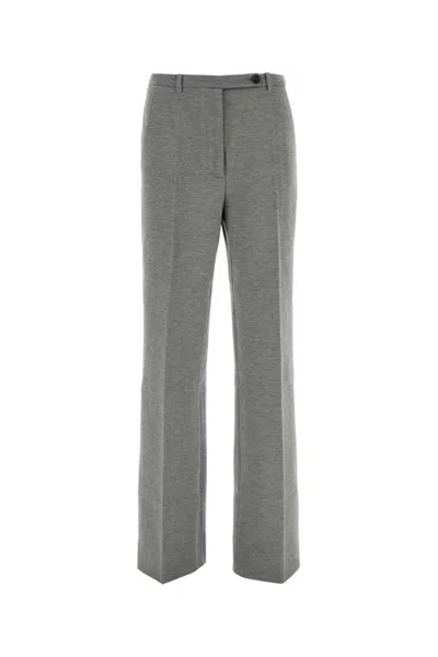 MIU MIU GREY STRETCH VISCOSE BLEND PANT