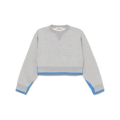 Miu Miu Grey Tops - Sweatshirts Women In Gray