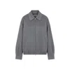 Miu Miu Grey Virgin Wool Blouson In Gray