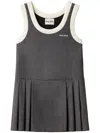 Miu Miu Grisaille Mini Dress In Grau