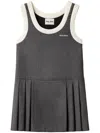 Miu Miu Grisaille Mini Dress In Grey