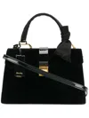 Miu Miu Grosgrain Ribbon Handbag In Black