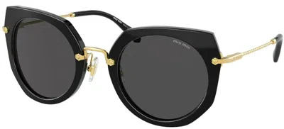 Pre-owned Miu Miu Gucci Gg1257s Black/grey (001) Sunglasses In Gray