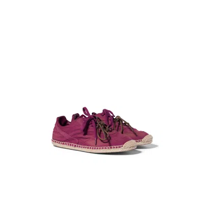 Miu Miu Gymnasium Gabardine Sneakers In Burgundy