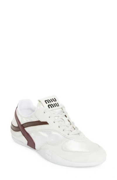 Miu Miu Technical Fabric And Suede Sneakers In Multi