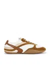 Miu Miu Gymnasium Sneakers In Technical Fabric And Suede In Brown