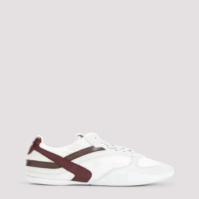 Miu Miu Women Two-tone Tech Fabric And Suede Gymnasium Sneakers In Multi