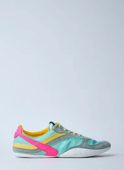 Miu Miu Gymnasium Sneakers In Green