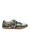 Miu Miu Gymnasium Technical Fabric And Python-print Ayers Leather Sneakers In Multi