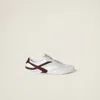 Miu Miu Women Two-tone Tech Fabric And Suede Gymnasium Sneakers In White
