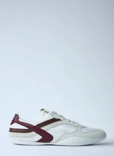 Miu Miu Gymnasium Sneakers In White