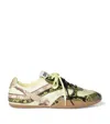 Miu Miu Gymnasium Technical Fabric And Python-print Ayers Leather Sneakers In Multi