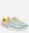 Miu Miu Gymnasium Tech-nylon And Suede Sneakers In Multi