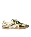 Miu Miu Gymnasium Technical Fabric And Python-print Ayers Leather Sneakers In Multi