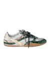 Miu Miu Gymnasium Technical Fabric And Python-print Ayers Leather Sneakers In Multi