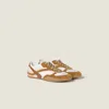 Miu Miu Gymnasium Sneakers In Technical Fabric And Suede In Yellow