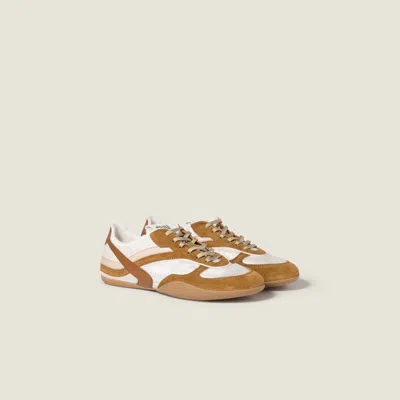MIU MIU GYMNASIUM TECHNICAL FABRIC AND SUEDE SNEAKERS