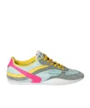 Miu Miu Gymnasium Tech-nylon And Suede Sneakers In Fennel/fuchsia
