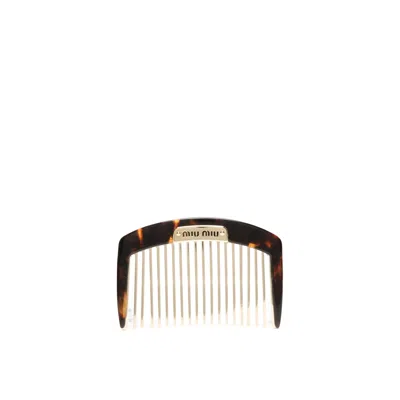 MIU MIU HAIR TORTOISESHELL HAIR COMB