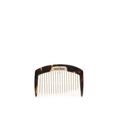 MIU MIU MIU MIU HAIR TORTOISESHELL HAIR COMB