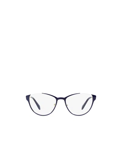 Miu Miu Half Frame Glasses In Black