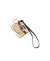 Miu Miu Grey Beige Trick Shorts Key Charm In Nude