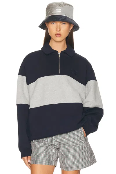 Miu Miu Half Zip Sweatshirt