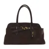 Miu Miu Dark Brown Aventure Shoulder Bag In Brown