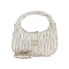 Miu Miu Golden Wander Matelasse Hobo Bag In Gold