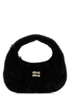 Miu Miu Women Black Velvet Mini Wander Handbag