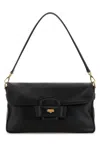 Miu Miu Women Black Leather Penny Shoulder Bag In Black