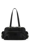 Miu Miu Leather Shoulder Bag Double Handles In Black