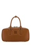 Miu Miu Arcadie Large Leather Top-handle Bag In Brown