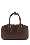 Miu Miu Soft Padded Shoulder Bag And Handles In Brown