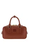 Miu Miu Arcadie Regular Cognac Coloured Top Case Women In Brown