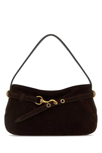 Miu Miu Handbags. In Brown