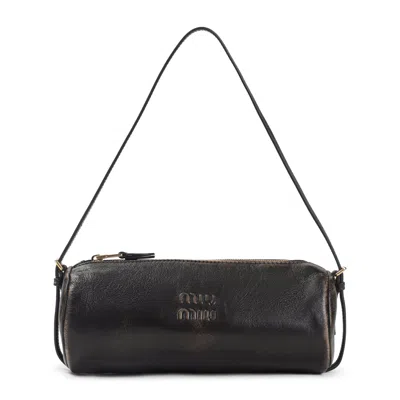Miu Miu Handle Container In Black