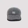 Miu Miu Stylish Hats With Curved Brim And Soft Texture In Gray