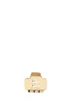 Miu Miu Metal Hair Clip With Rectangular Cut-out Design In Gold