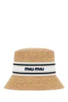 Miu Miu Women Raffia Bucket Hat