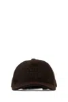 Miu Miu Dark Brown Corduroy Baseball Cap In Brown