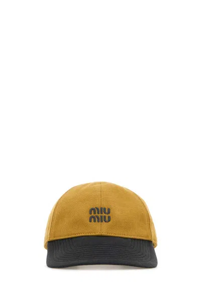 Miu Miu Hats And Headbands In Yellow