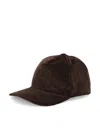 Miu Miu Logo-patch Corduroy Baseball Cap In Brown
