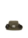 Miu Miu Cotton Drill Cowboy Hat In Forest+white