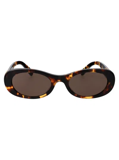 Miu Miu Havana Acetate Sunglasses In Brown