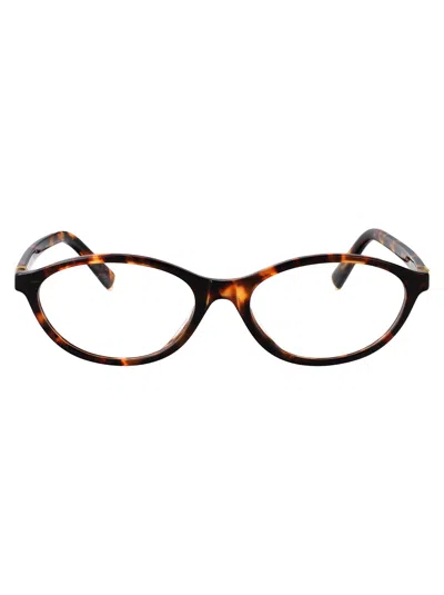 Miu Miu Havana Miele Acetate Glasses In Brown
