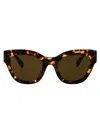 Miu Miu Havana Miele Acetate Sunglasses In Brown