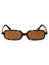 Miu Miu Tortoiseshell-effect Rectangle-frame Sunglasses In Brown